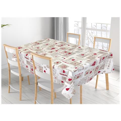 Tovaglia Per Salotto Cucina Tavolo 100% Cotone Made In Italy San Candido 140x300 San Candido - Foto 1