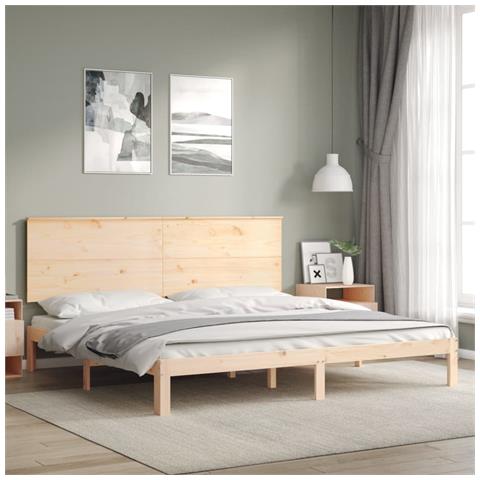 Giroletto Con Testiera Super King Size In Legno Massello - Foto 3