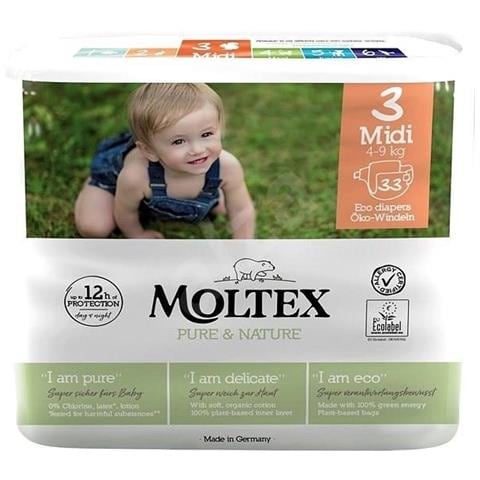 Moltex 3 Midi 4-9Kg 33Pz Pure & Nature Pann.Ecologico - Foto 1