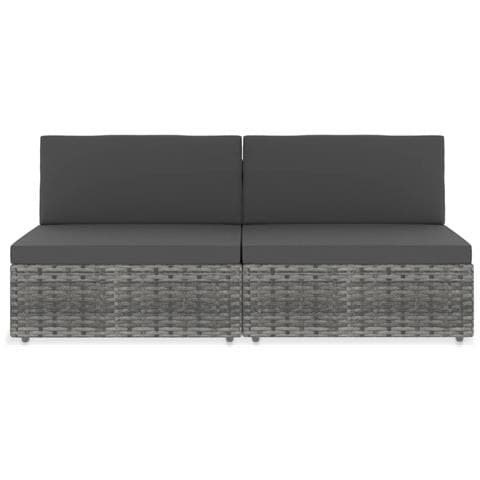 Lusso Casadino -  Divano Modulare A 2 Posti In Polyrattan Grigio - Foto 1