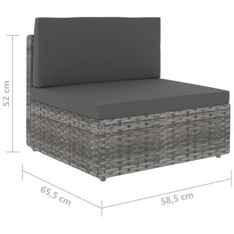 Lusso Casadino -  Divano Modulare A 2 Posti In Polyrattan Grigio - Foto 8