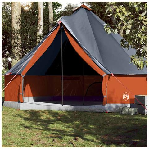 Tenda Familiare Tipi 10 Persone Grigia e Arancione Impermeabile - Foto 1