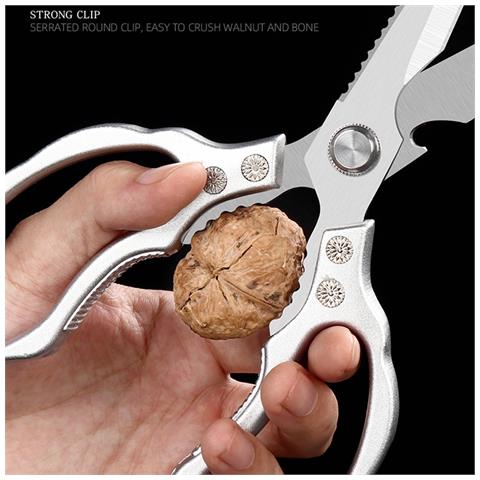 Forbici Da Cucina Per Impieghi Gravosi - Cesoie Multifunzionali Silver - Foto 2