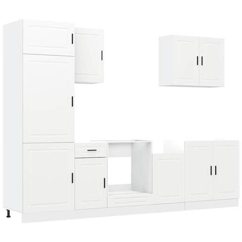 Set Mobili da Cucina 7 pz Kalmar Bianco Legno Multistrato - Foto 1