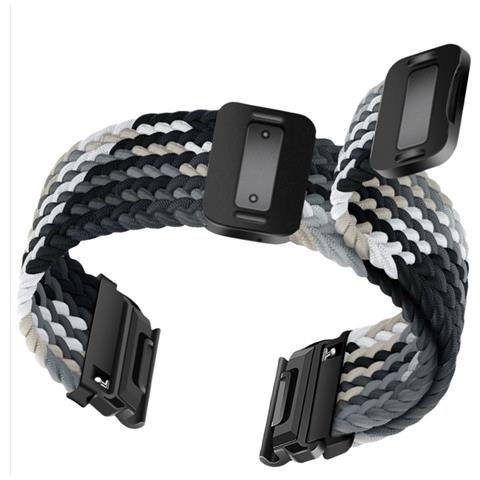 Cinturino Intrecciato In Nylon Elastico Con Fibbia Magnetica A Sgancio Rapido Compatibile Con Garmin Fenix Series Multicolor 26 Millimetri - Foto 2