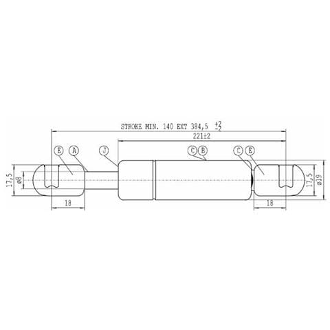 Molla A Gas 384,5mm 670 N Same 04416545 - Foto 2