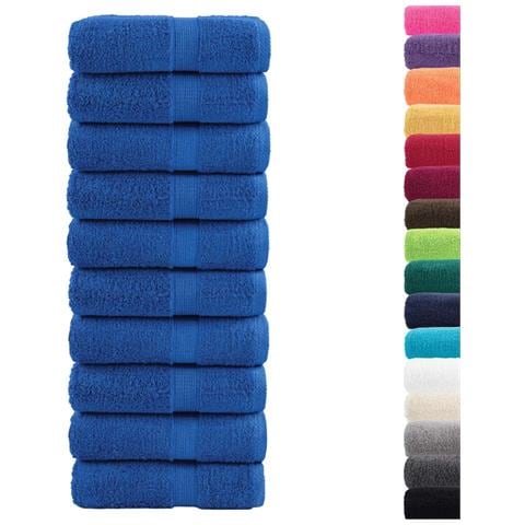 Asciugamani Premium SOLUND 10 pz Blu 30x30 cm 600 g/m² - Foto 2