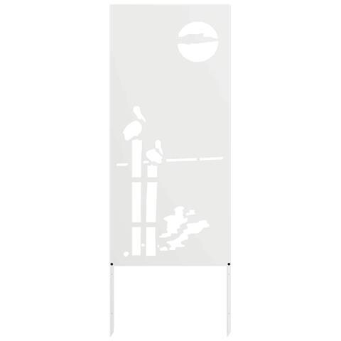 Pannello Decorativo da Giardino Bianco 50 x 140 cm - Foto 1