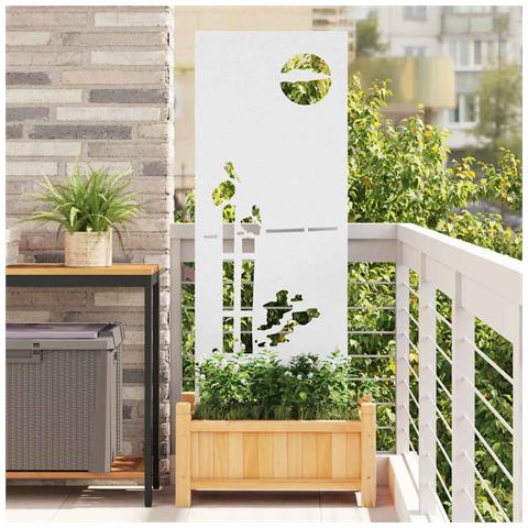 Pannello Decorativo da Giardino Bianco 50 x 140 cm - Foto 2