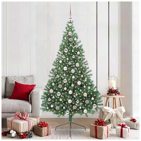 Albero di Natale artificiale con luci integrate Verde 210 cm - Foto 2