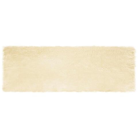 Tappeto Pecora Tafalla Crema 80 x 250 cm Poliestere - Foto 1