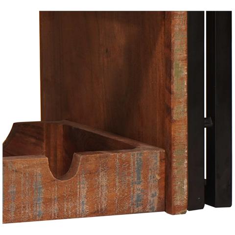 Portabottiglie 100 x 45 x 33 cm Legno massello riciclato - Foto 9