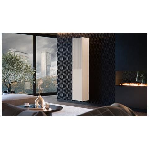 Mobile Espositore Longano - Vetrina 4 Ripiani, 39.9x29.8x180h Cm Beige - Foto 2