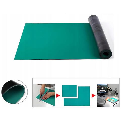 Mata Antistatica Esd Nera 1.2m X 10m - Protezione Elettrostatica, Goma Naturale, Spessore 2mm, Resistenza Chimica - Foto 8