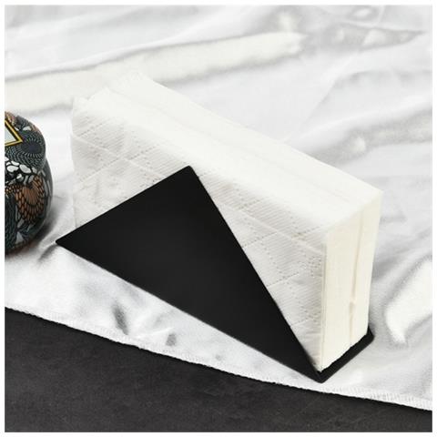Porta Tovaglioli Triangolare In Acciaio Inox Minimalista Moderno - Elegante Dispenser Di Tovaglioli Gold - Foto 2