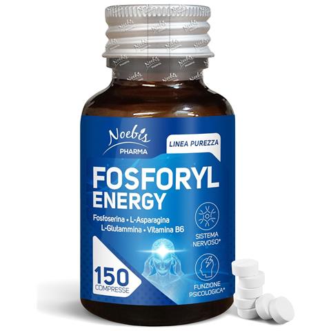 Fosforyl Energy 150 Compresse - Fosfoserina, L-Asparagina, L-Glutammina e Vitamina B6 - Concentrazione, Lucidità Mentale ed Energia (Confezione doppia) - Foto 1