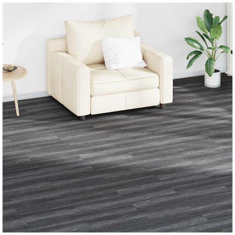 Tavole per Pavimenti 36 pcs Nero e Bianco 5,02 m² PVC - Foto 2