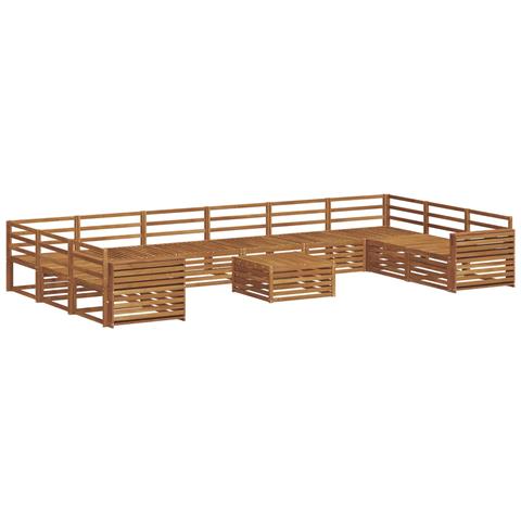 Set divani 11 pcs Naturale Legno di Acacia Massello - Foto 1