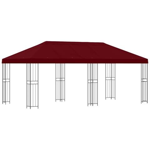 Gazebo con pareti laterali 6 x 3 m Borgogna - Foto 1