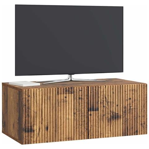 Mobile Porta TV da Muro Legno antico 78,5 x 41 x 30 cm - Foto 2