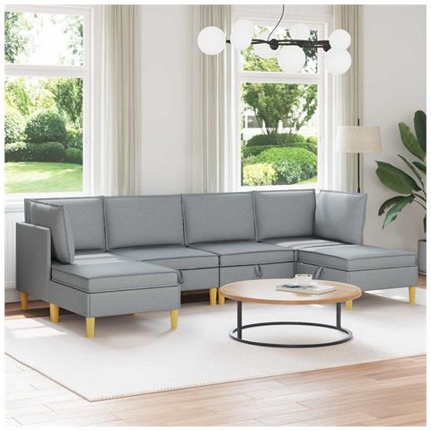 Set di divani modulari con spazio di archiviazione 6 pcs - Foto 2