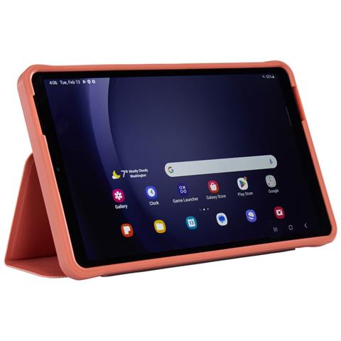 Custodia Per Tablet Samsung Galaxy Tab A9 8.7, Rosso Sienna - Foto 6