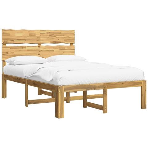 Letto matrimoniale con testiera ROSTOCK Bianco 150 x 200 cm - Foto 1