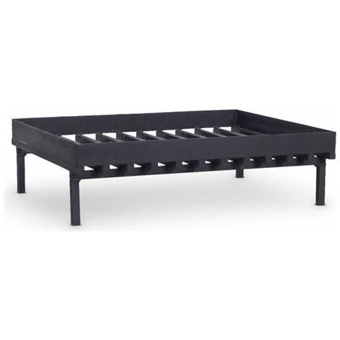 Brucialegna Brace Rialzata In Ferro Battuto Per Camino E Caminetto 52x42x15cm - Foto 1