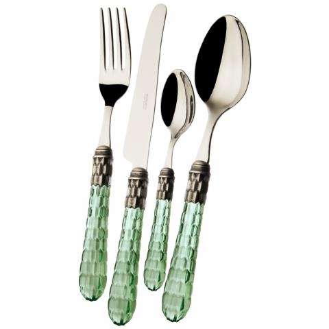 Servizio Posate 24 Pz. ""cristallo"" Verde - Foto 1