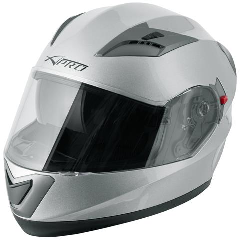 Casco Integrale Moto Scooter Visierino Parasole Touring Argento Xs - Foto 2