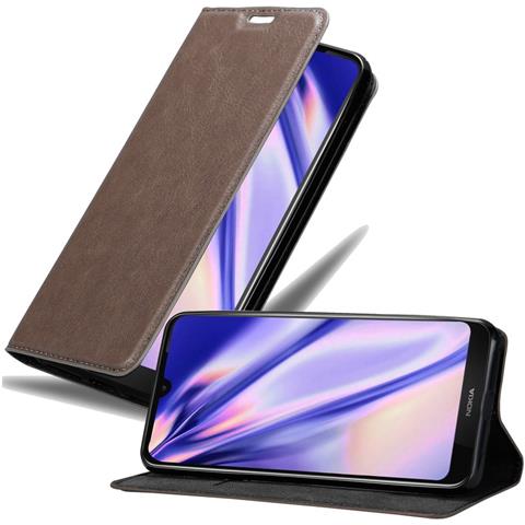 Custodia Compatibile Con Nokia 4.2 In Bruno Caffè - Coperchio Protettiva Con Chiusura Magnetica, Funzione Stand E Tasca Per Le Carte - Foto 1