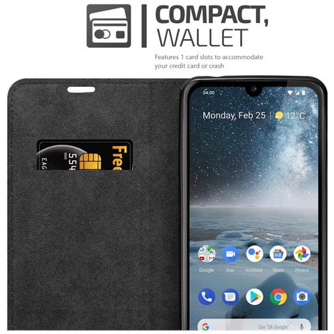 Custodia Compatibile Con Nokia 4.2 In Bruno Caffè - Coperchio Protettiva Con Chiusura Magnetica, Funzione Stand E Tasca Per Le Carte - Foto 5