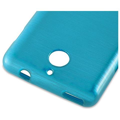 Custodia Compatibile Con Sony Xperia E1 In Turchese - Coperchio Protettivo In Silicone Tpu Flessibile Con Design Spazzolato - Foto 2