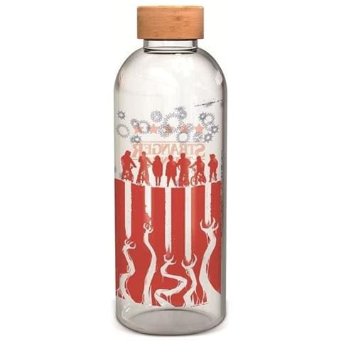 Bottiglia Grande - Stor - Stranger Things - Vetro Con Custodia In Silicone - Riutilizzabile - 1030 Ml - Foto 1