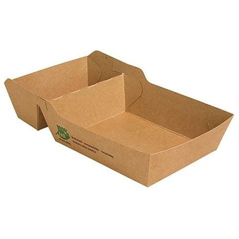 87257 Vassoio Alimentare Monouso Marrone Cartone - Foto 1