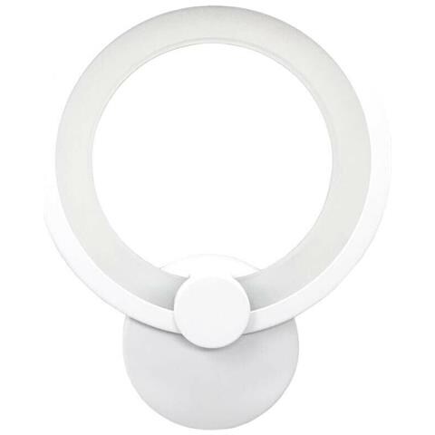 Applique Anello In Vetro Da Parete Luce Bianca Lampada Led Interno 9w - Foto 2