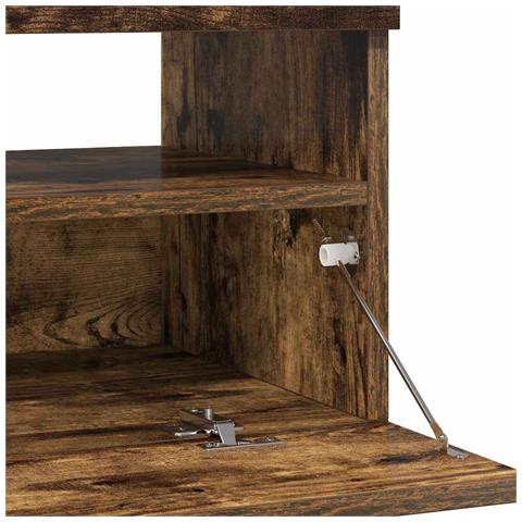 Mobile Porta TV con Luci LED Rovere Fumo 80x35x40 cm - Foto 10