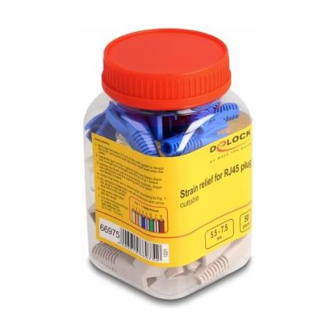 Delock 66975 Cavo Di Collegamento Rj45 Blu, Trasparente, Bianco - Foto 2