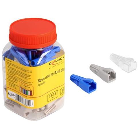 Delock 66975 Cavo Di Collegamento Rj45 Blu, Trasparente, Bianco - Foto 1