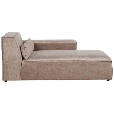 Chaise Longue Versione Sinistra Hellnar Tessuto Marrone Chiaro - Foto 5