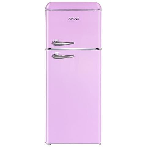 Frigorifero Doppia Porta Vintage Anni 50 CLASS241KPK 147x55 cm cl. E Rosa - Foto 1