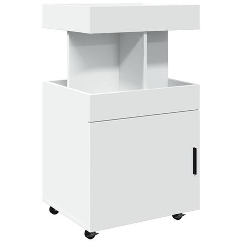Carrello Bar Bianco 50x41x89 Cm In Legno Multistrato - Foto 2
