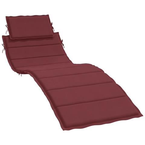 Cuscino Per Lettino Prendisole Rosso Vino Mélange 186x58x3cm - Foto 2