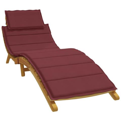 Cuscino Per Lettino Prendisole Rosso Vino Mélange 186x58x3cm - Foto 1
