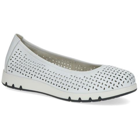 White Softnap Casual Closed Ballerinas Ballerine Pelle Scarpe Donna Bianco Eu 36, 9-22551-42-160 - Foto 1