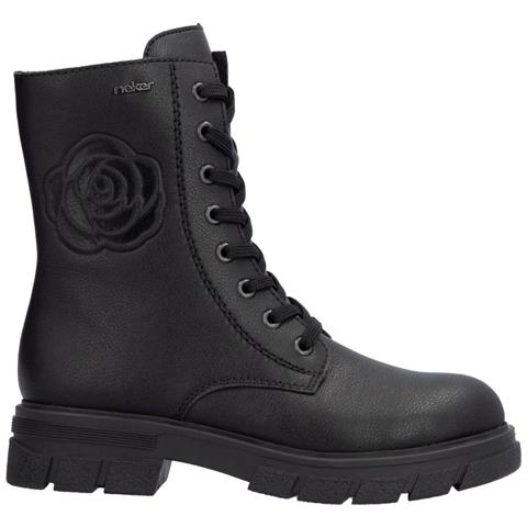 Black Casual Closed Ladies Mid Height Boots Stivaletti Pelle Scarpe Donna Nero Eu 38, Z9129-00 - Foto 3