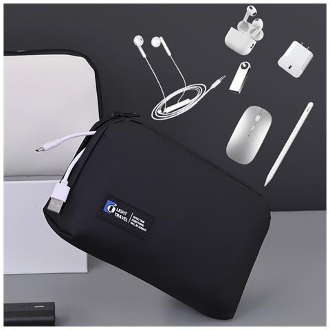Borsa Organizer Per Accessori Tecnologici Per Cavi, Mouse, Auricolari Black - Foto 5