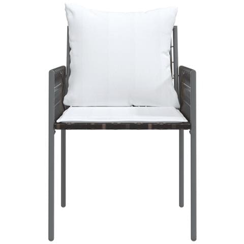 Sedie da Giardino con Cuscini 2pz Marroni 54x61x83cm Polyrattan - Foto 9