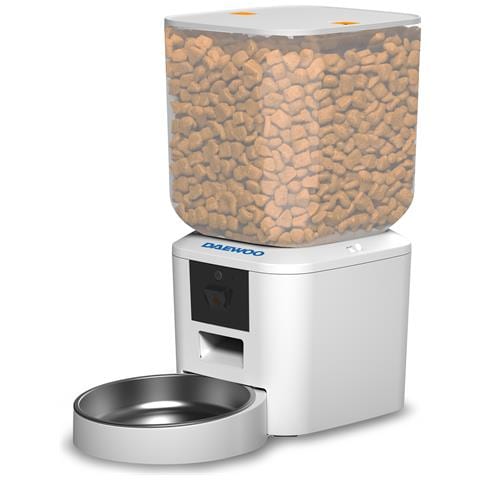 Daewoo D-QQ029-7L distributore di cibo e acqua per cani e gatti Acrilonitrile butadiene stirene (ABS), Acciaio inox Bianco Universale Alimentatore automatico per animali domestici - Foto 1