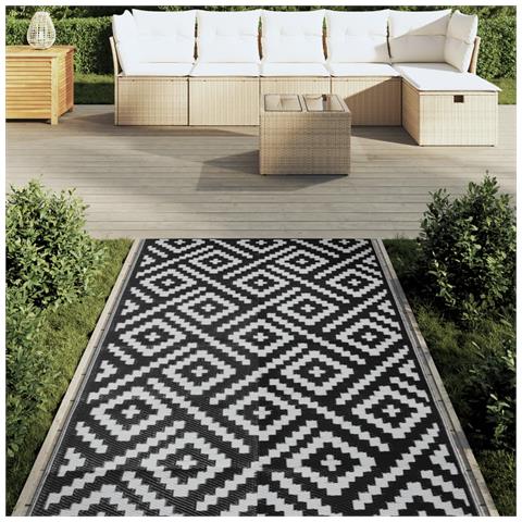 Tappeto Da Esterni Arakil Bianco E Nero 120x180 Cm In Pp - Foto 3